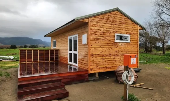 Experienced Deck Builders Levin team from Builders Levin working on a custom timber deck